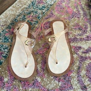 Coach Natalee jelly pink sandals size 6